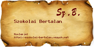 Szokolai Bertalan névjegykártya